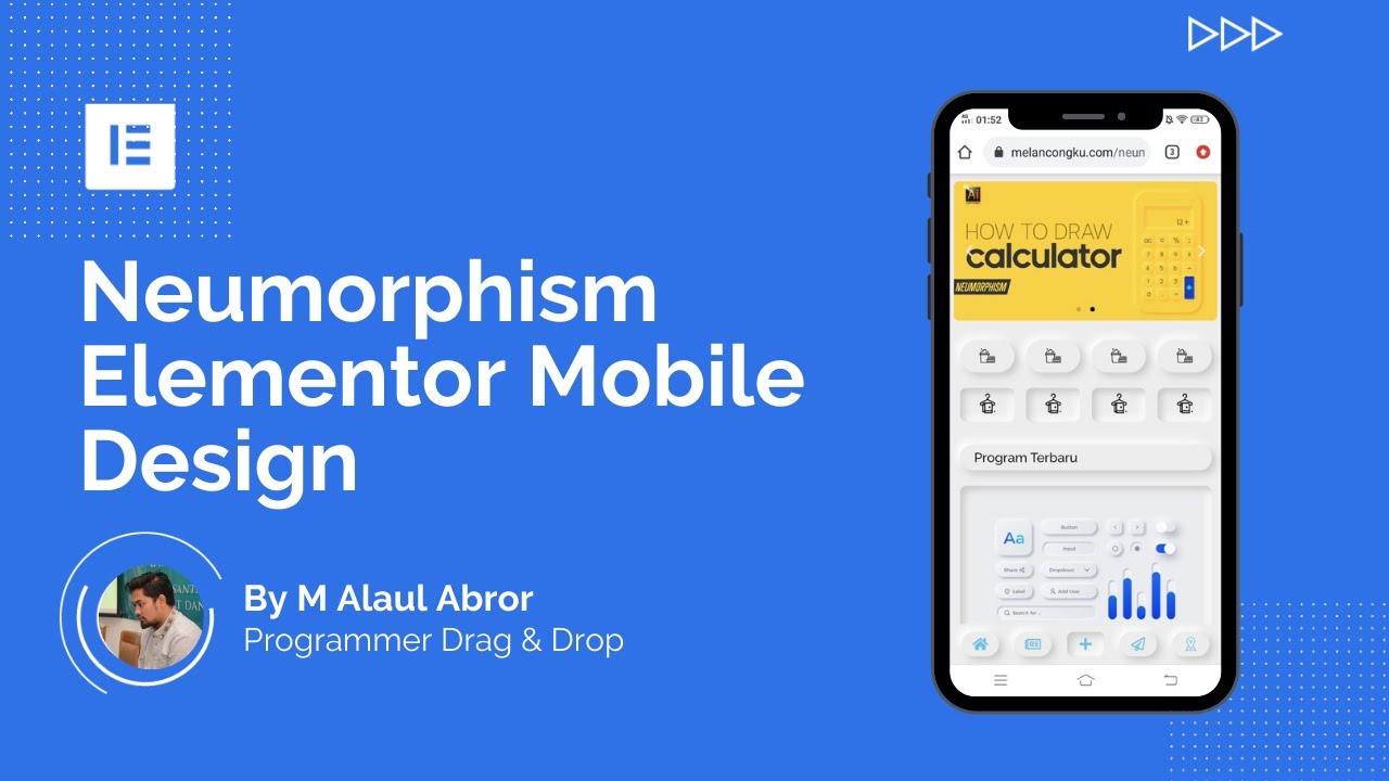 Elementor Neumorphism Mobile Apps Design - Membuat Neumorphism Mobile dengan Elementor