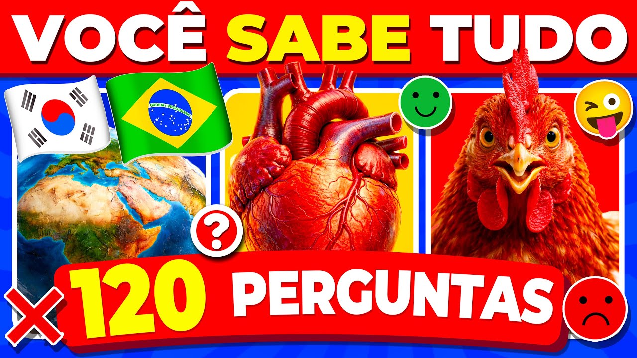 120 Perguntas Para Mentes Brilhantes | Conhecimentos gerais🏆🧠Capitão Quiz