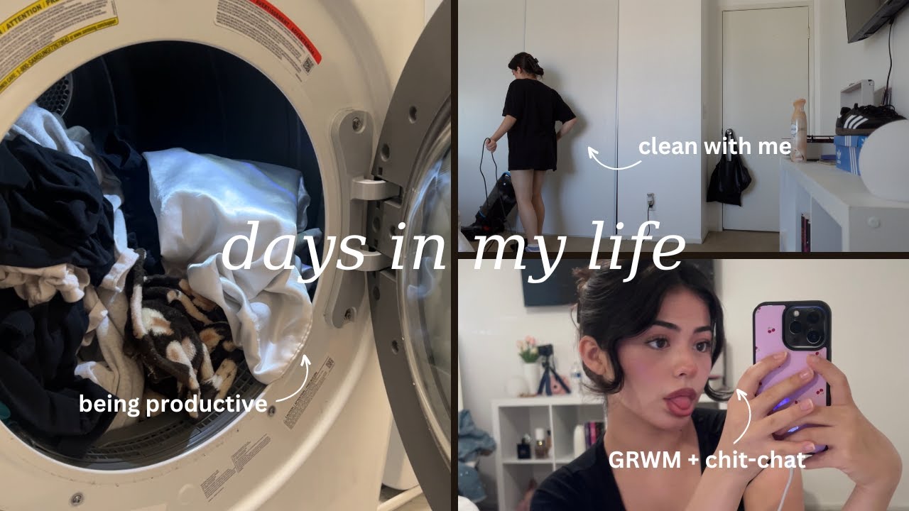 A Vlog: Trying to Be Productive | Cleaning, family time, and GRWM's