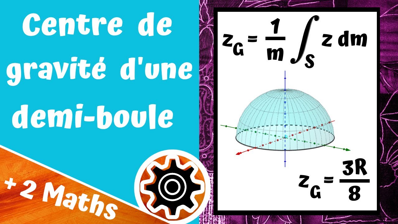 Centre de gravité d'une demi-boule homogène