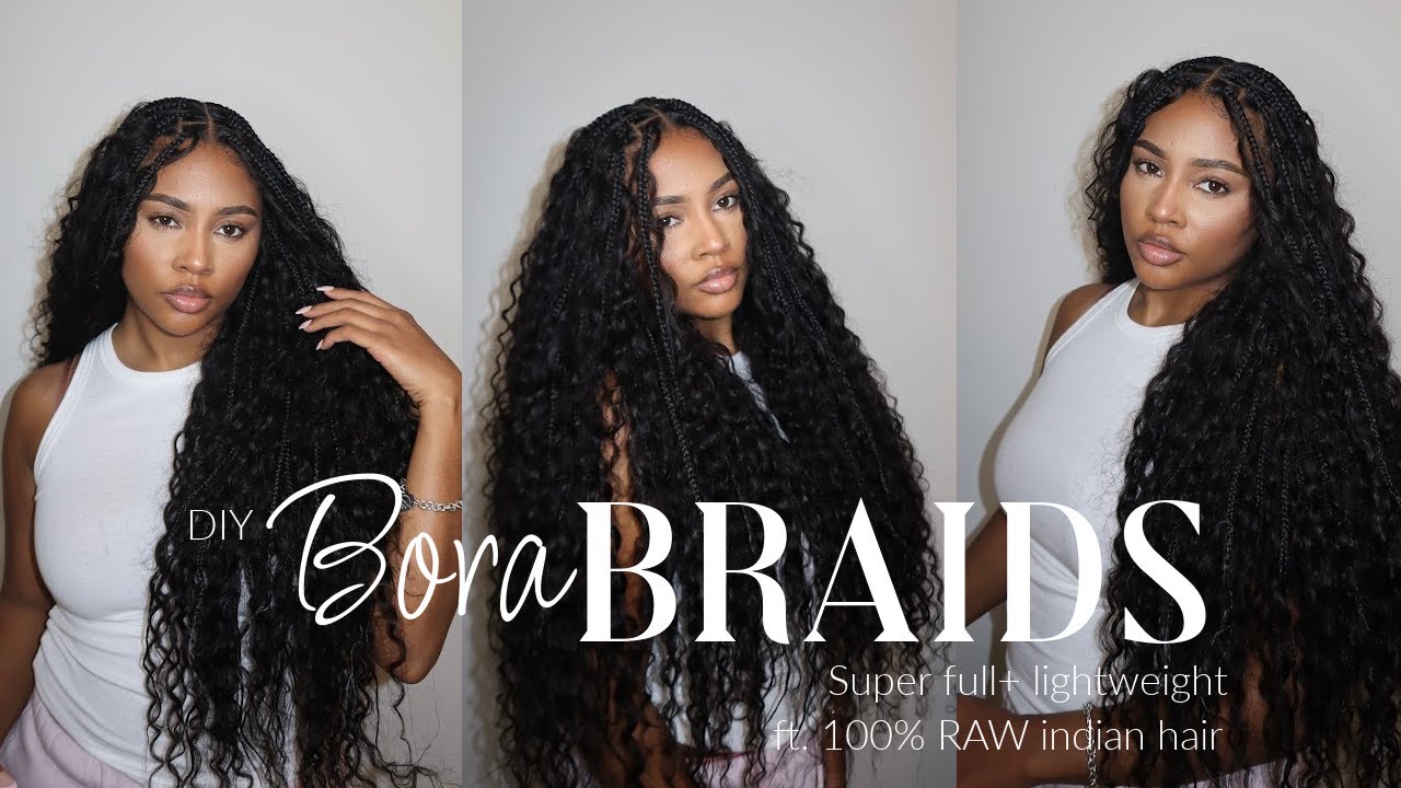 37| DIY BORA* BRAIDS | *Detailed* PARTING TUTORIAL + SUPER FLUFFY LOOK | EASY TO FOLLOW #jaidanielle