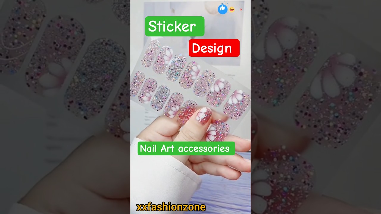 “2 Min Party Nails ✨ Nail Art Sticker & Accessories Magic!”🔥new invention style 452 