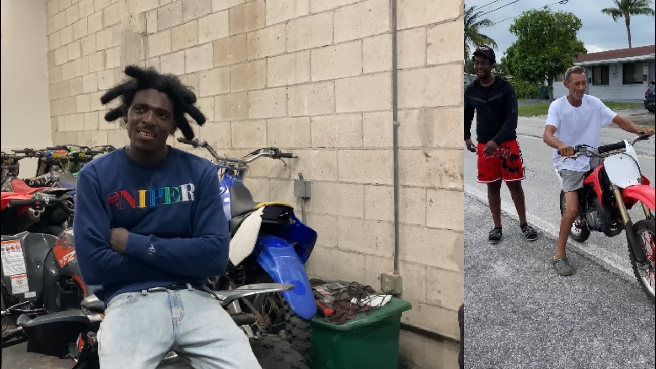 Random 60 Year Old Man Pulls Up And Rides 2007 Cr85 Big Wheel!!!(REACTION)