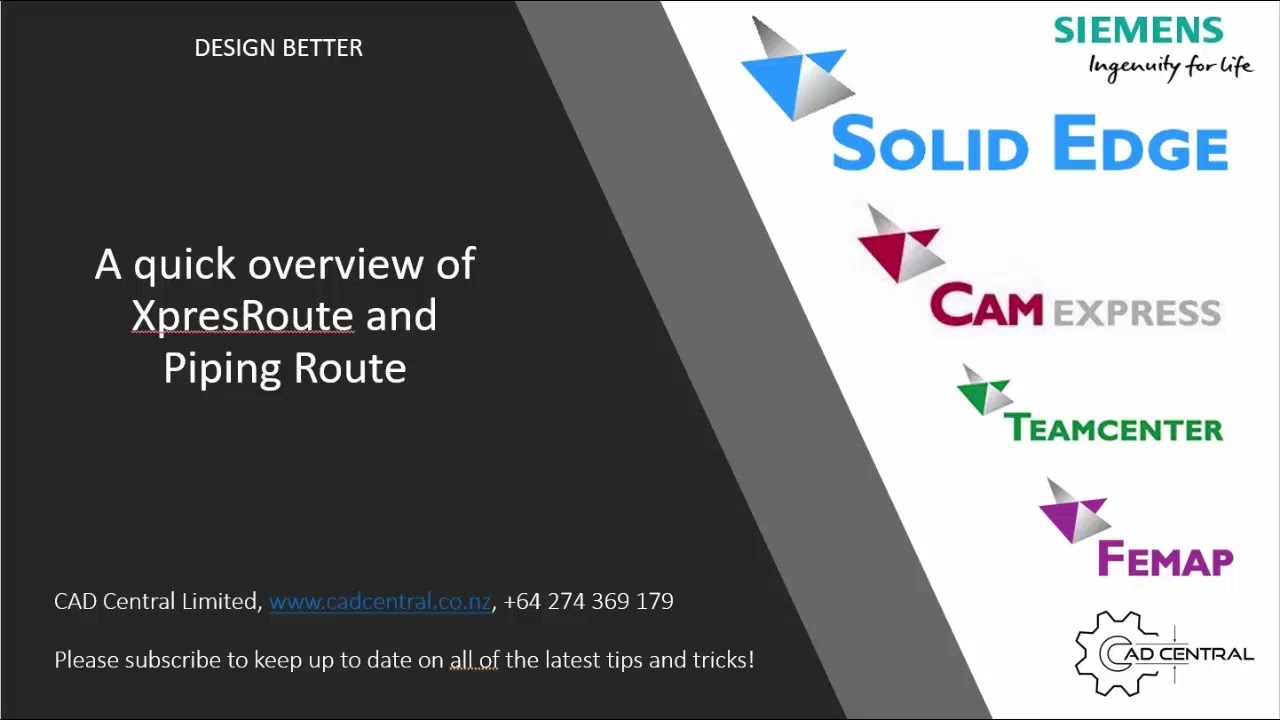 A basic look at XpresRoute and Piping Route in Solid Edge