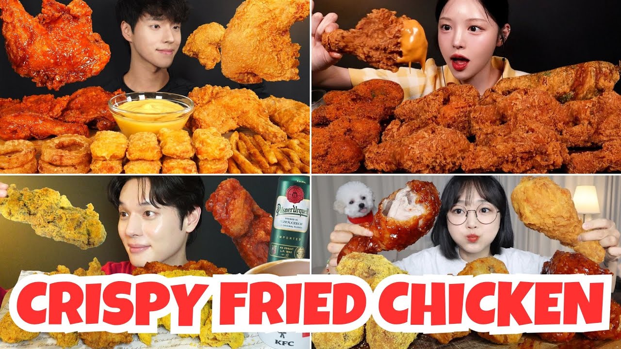 Satisfying CRISPY FRIED CHICKEN 🍗 | ASMR Mukbang Best Compilation #3 | Snacky Lion🦁