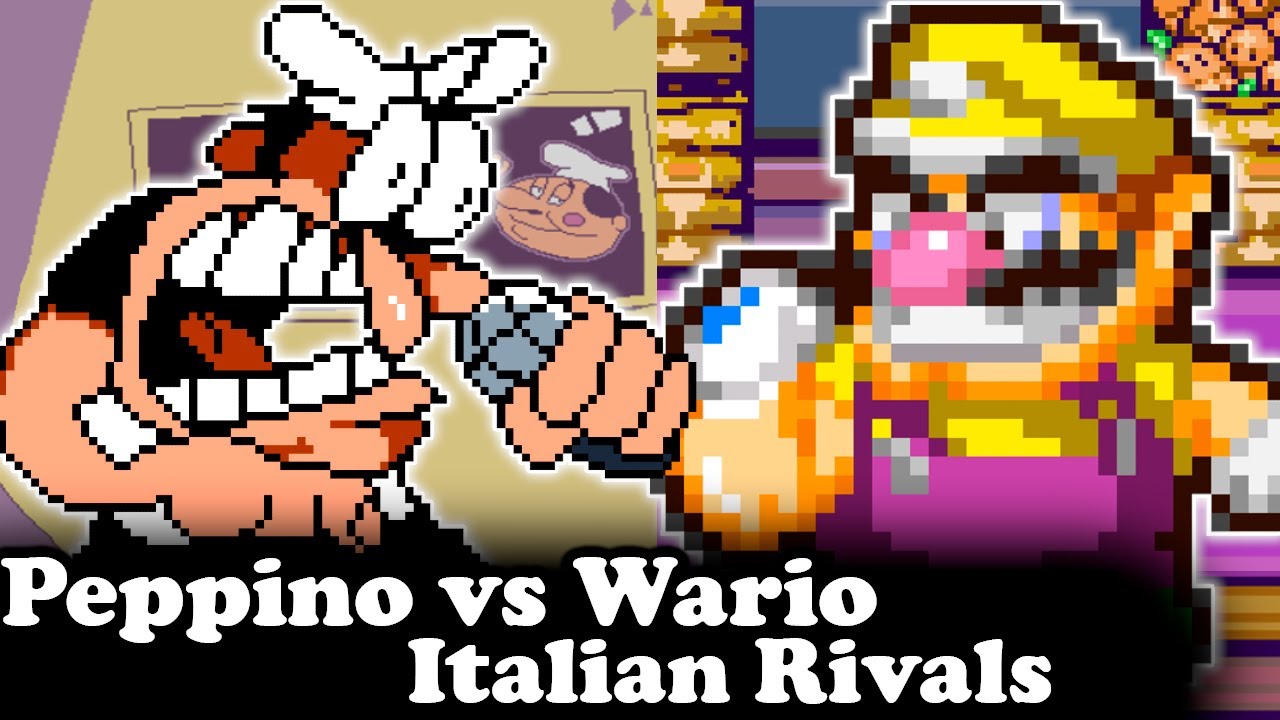 FNF | Unlikely Rivals - But Peppino vs Wario Playable - Vs Svloo guy | Mods/Hard/Gameplay |