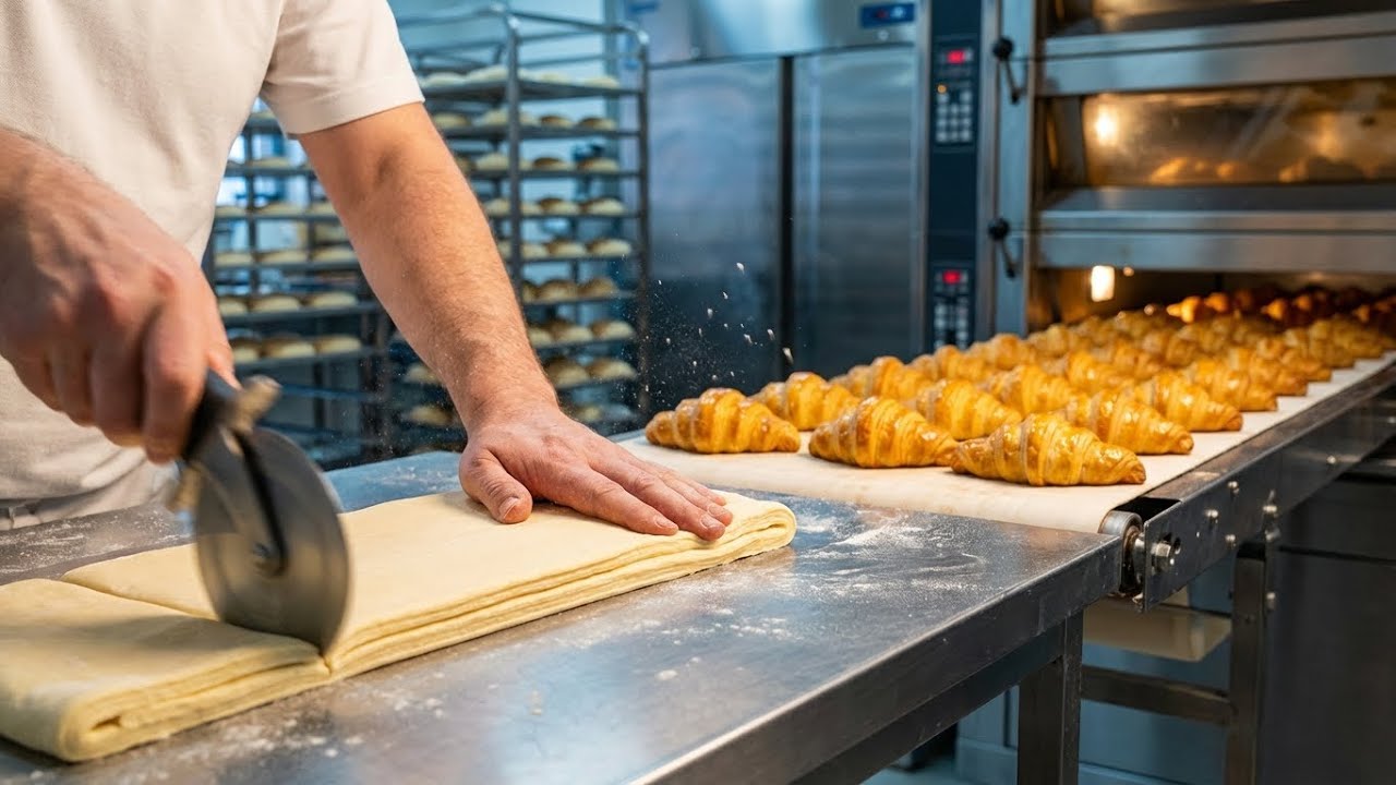 How Croissants Are Made in Factories - Amazing Process!