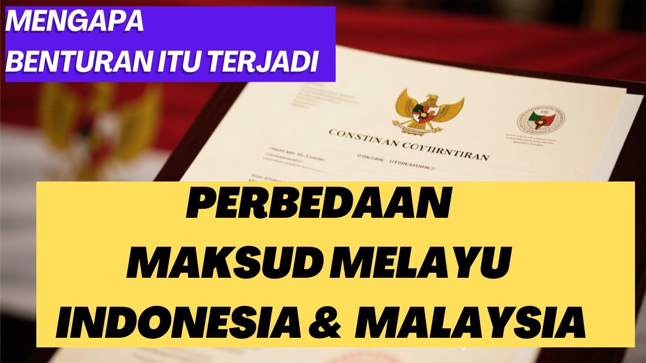 #14: Perbedaan maksud Melayu antara Indonesia dan Malaysia serta penyebab terjadinya benturan.