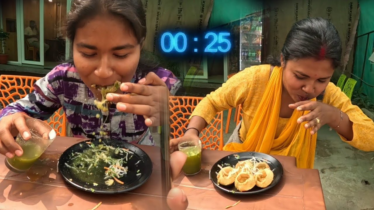 Pani Puri Challenge 😱 00 : 25 Second 