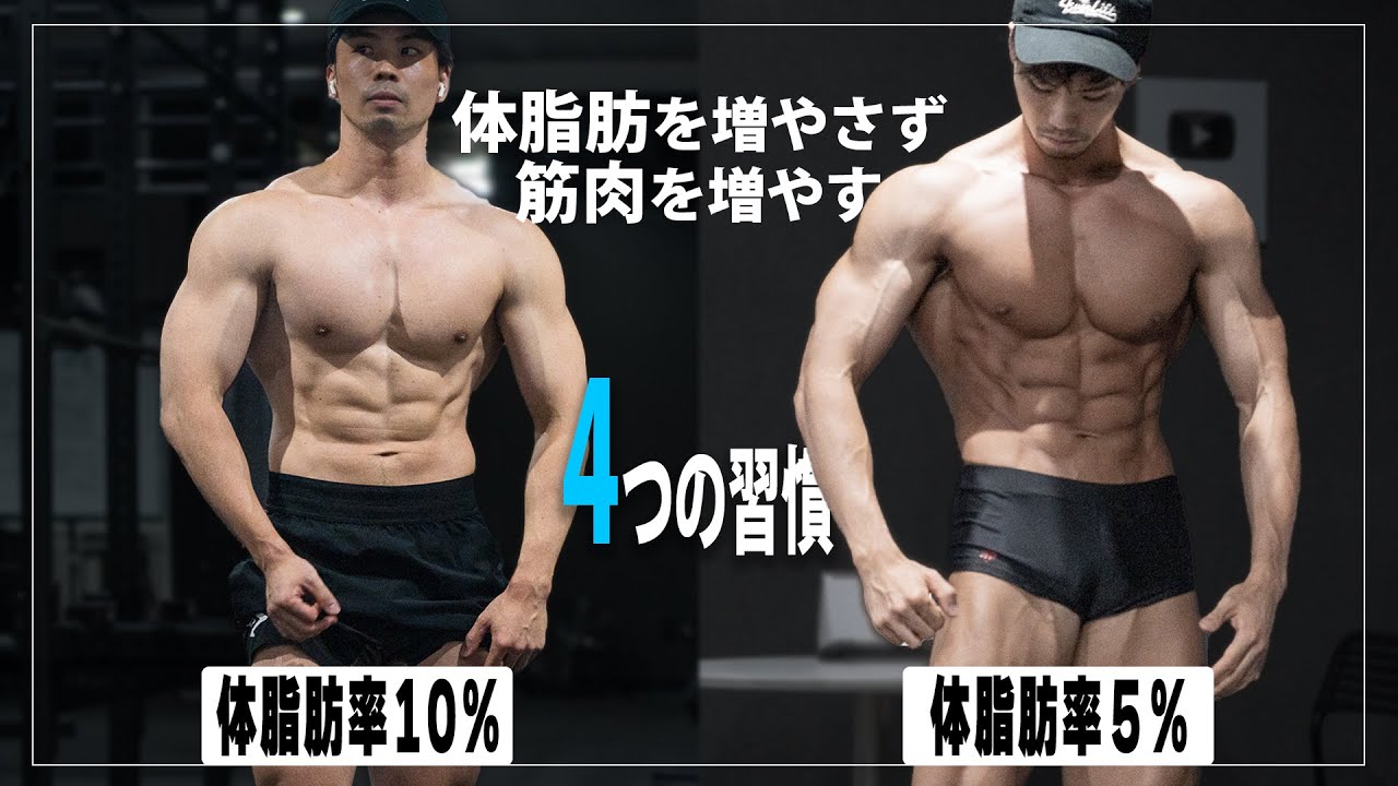 体脂肪を増やさずに筋肉を増やす習慣4つ（科学×実践）