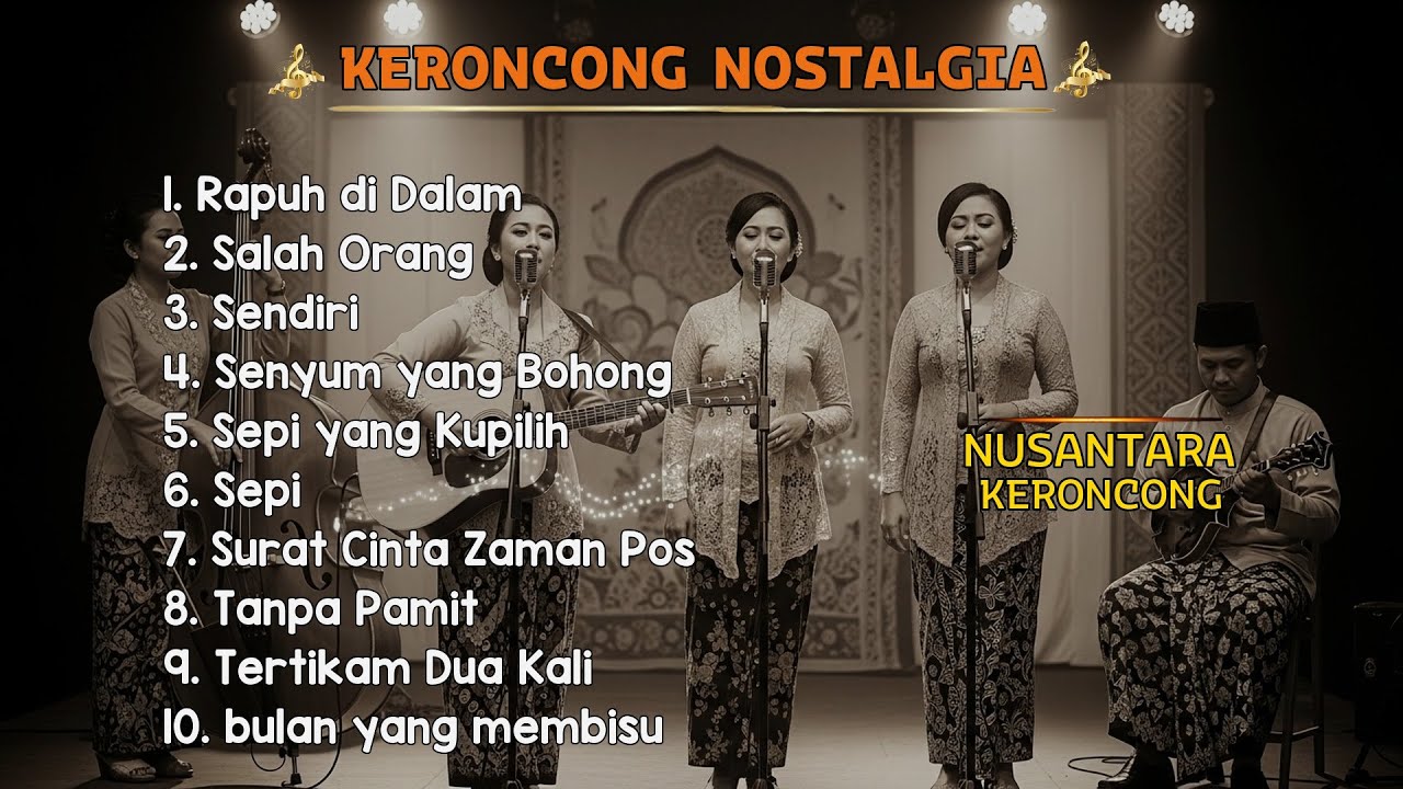 Keroncong Indonesia Penuh Kenangan | Suasana Nostalgia Musik Tempo Dulu yang Menenangkan Hati