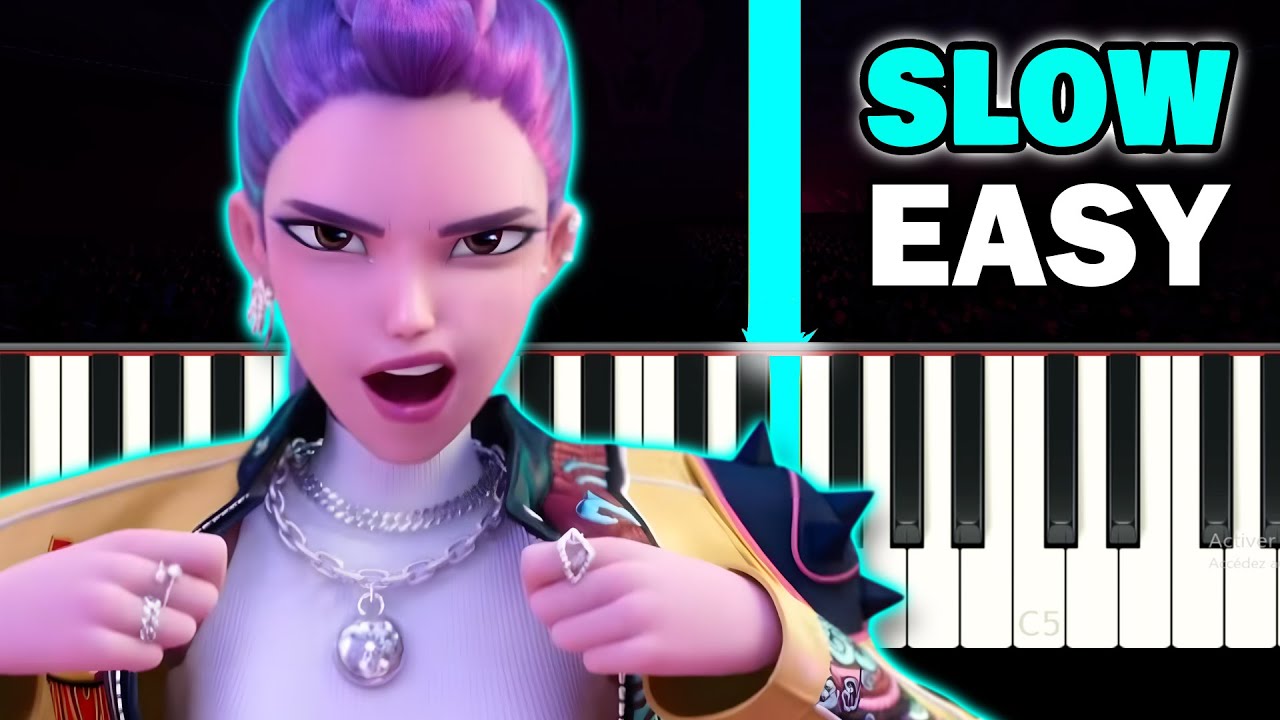 What It Sounds Like - K-Pop Demon Hunters - SLOW EASY Piano tutorial