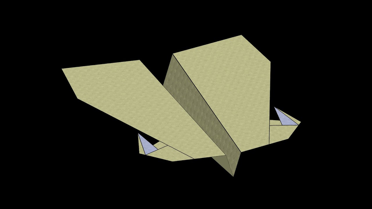 Falcon Paper Airplane: 3D Folding