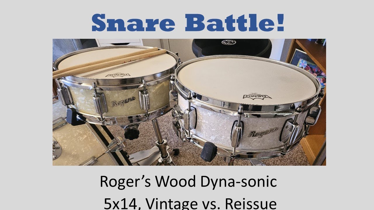 Snare Battle! Vintage Rogers Dynasonic vs Reissue Dynasonic