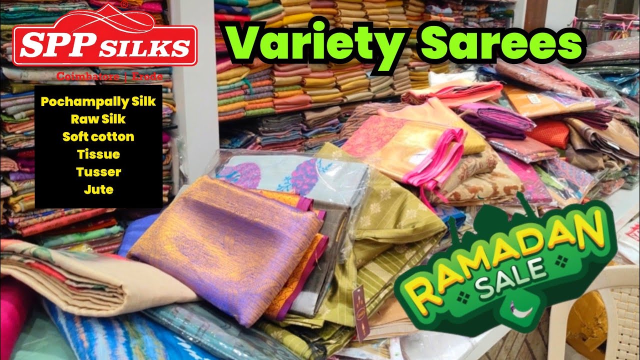 Ramzan spl Grand variety Sarees @ offer price.Pochampalli silk, tissue, jute, tusser, Raw silk etc 