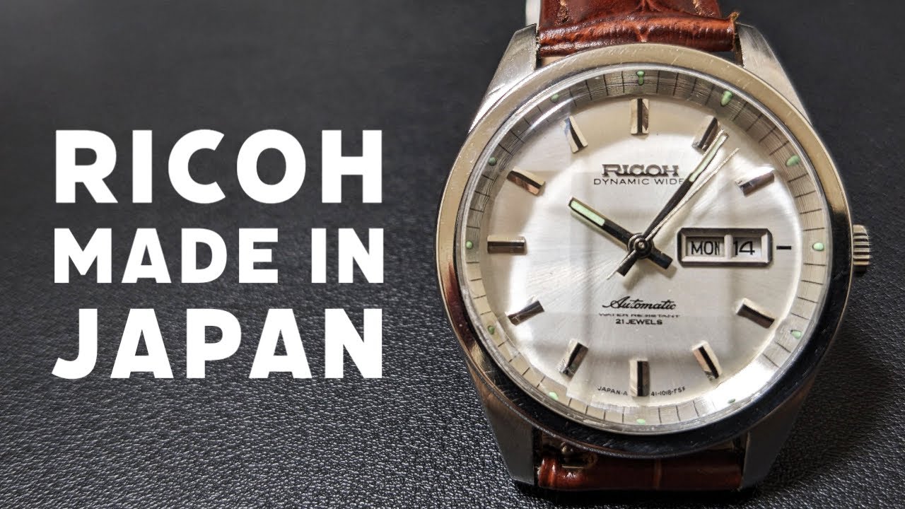 A Rare Vintage Japanese Wristwatch  - Ricoh Dynamic Wide Automatic 21 Jewels