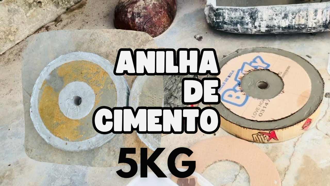 APRENDA A FAZER ANILHA DE CIMENTO COM MOLDE DE PAPELÃO | ANILHA DE 5kg