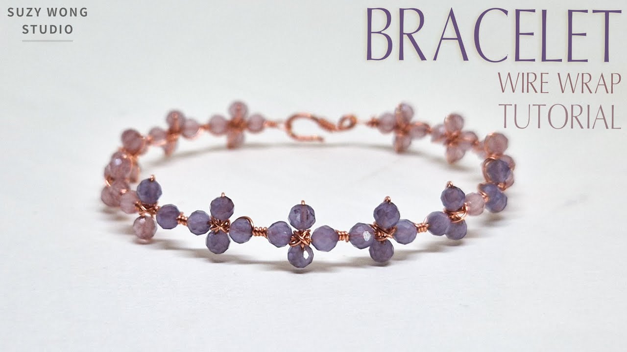 Flower Wire Wrap Bracelet Tutorial| Easy Bracelet| DIY Bangle| DIY Jewelry| How to make