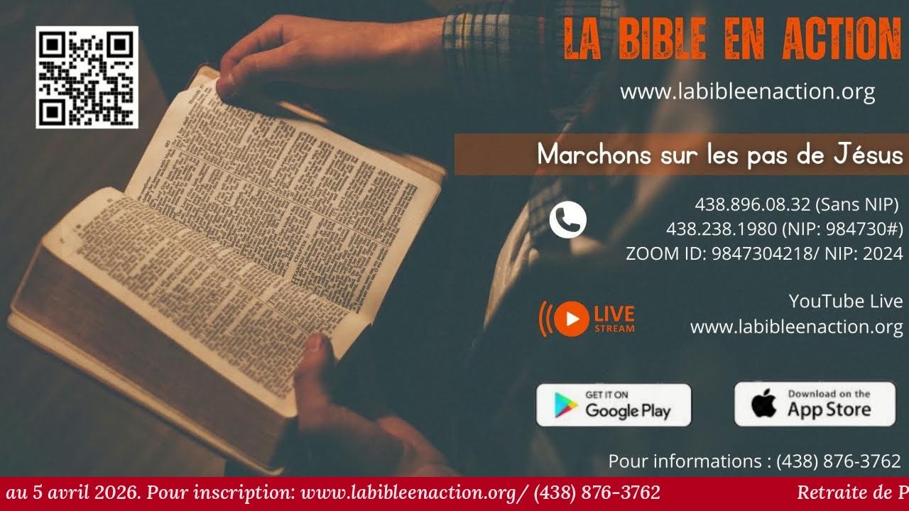 LA BIBLE EN ACTION  / PRIERE MATIMALE  / 15 FEVRIER 2026