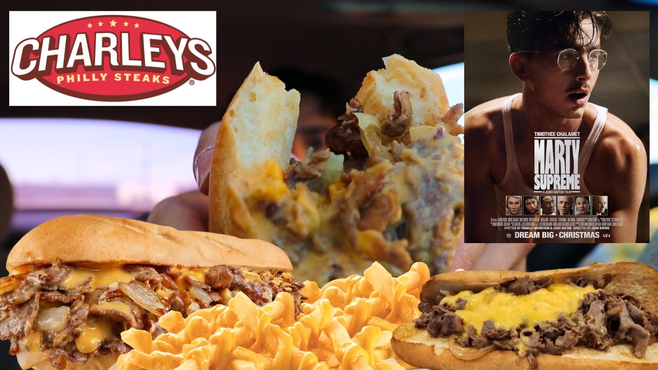 MUKBANG EATING Philly Cheesesteaks & Cheese Fries from Charley's | Marty Supreme - Movie Review