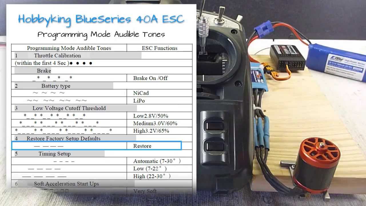 ESC Programming basics