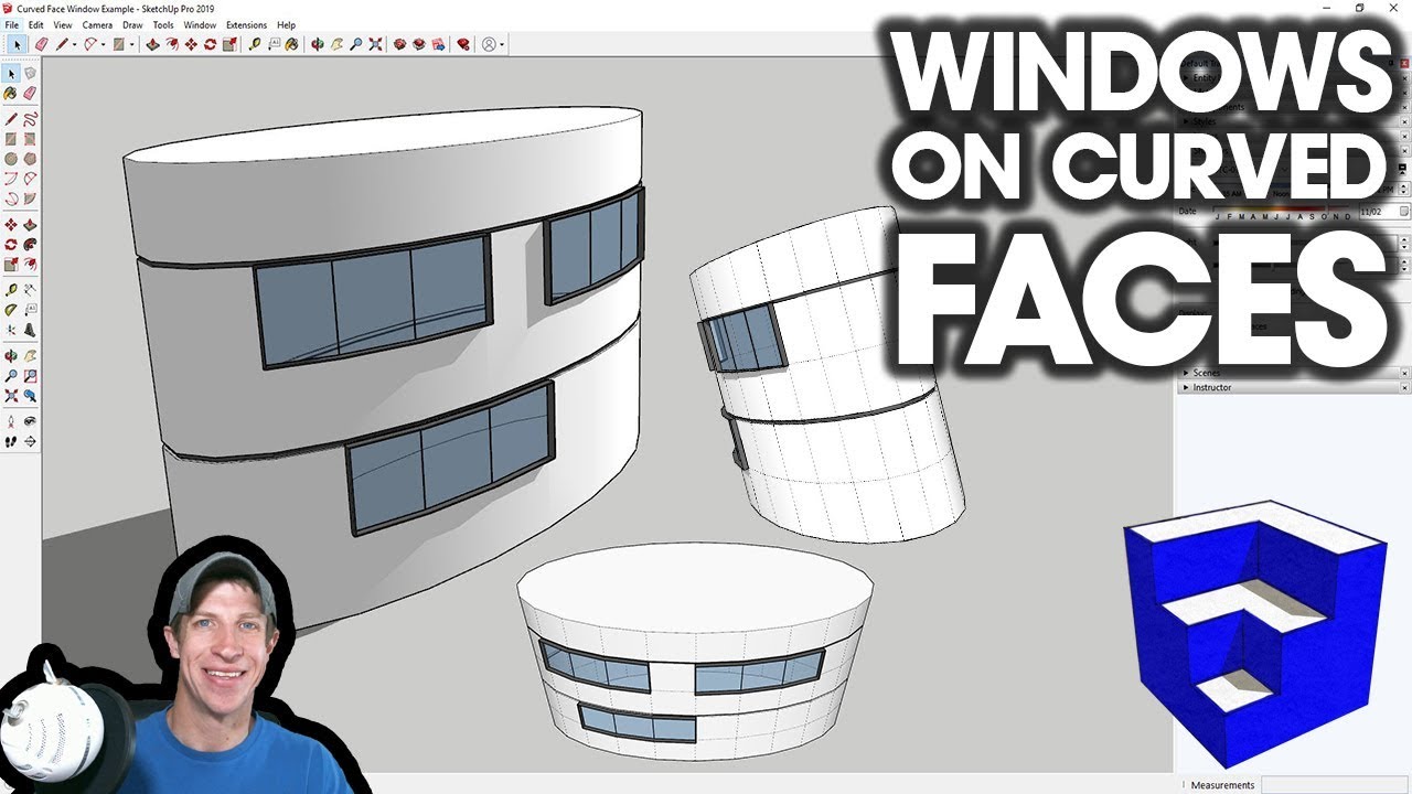 Моделирование окон на криволинейных поверхностях в SketchUp — руководство по рабочему процессу ра...