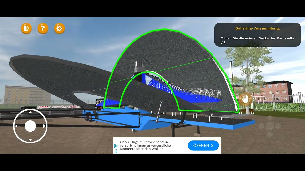 Mass Ride Simulator App Kirmes Fahrgeschäfte Steuern & Aufgaben in 3D App Spiel Ballerina Aufbauen 