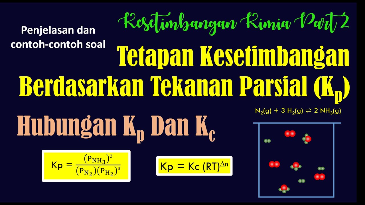 Kesetimbangan Kimia : Tetapan Kesetimbangan Berdasarkan Tekanan Parsial (Kp) dan Hubungan Kp & Kc