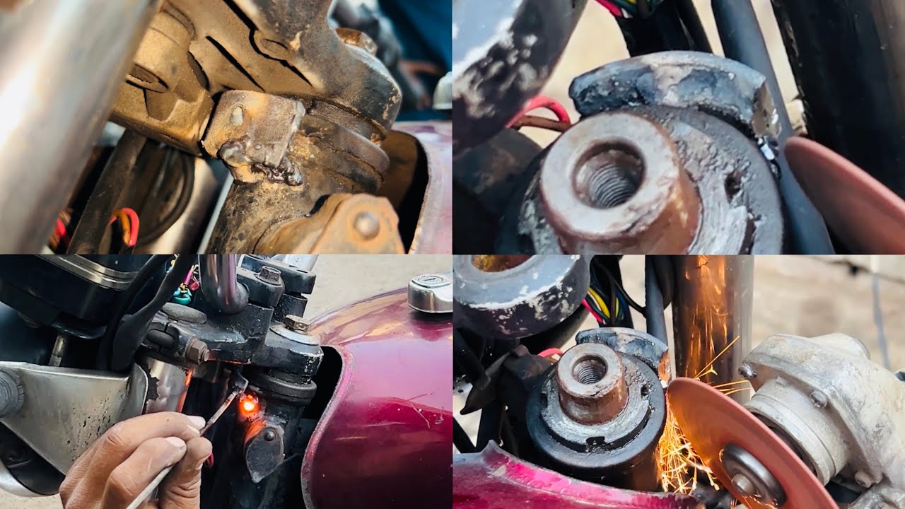 My Yamaha Rx135 Staring Lock Modification | RXZ Lock Patti Welding | RXZ Key Lock Installing