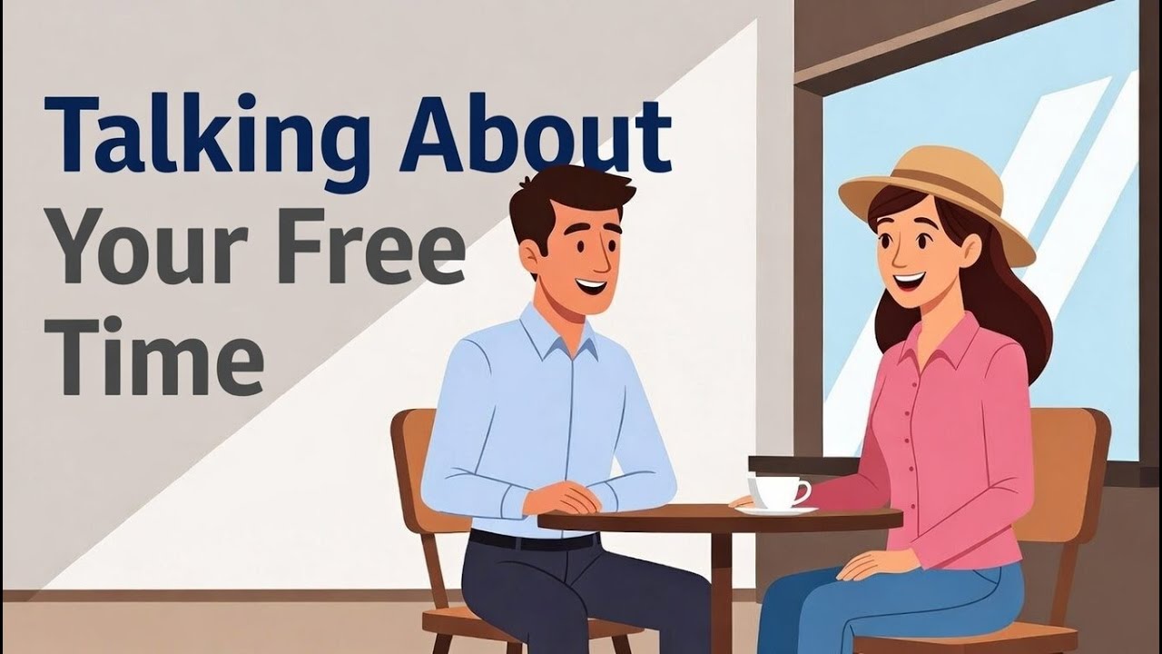 How To Talk About Your free Time in English  - My free Time in English - with  Adam and  Sarah