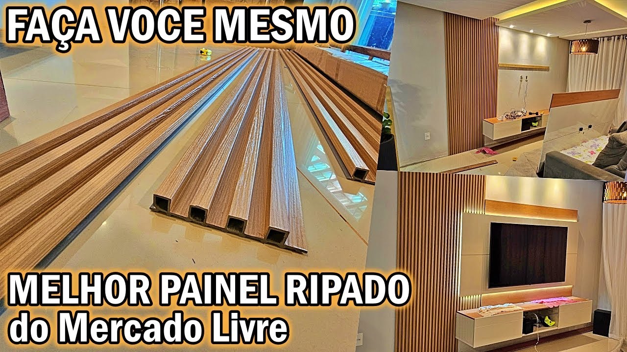 PAINEL RIPADO PARA TV MADEIRA ECOLÓGICA WPC CLABE. PRIMEIRAS IMPRESSÕES, VALE A PENA? VEJA DETALHES!