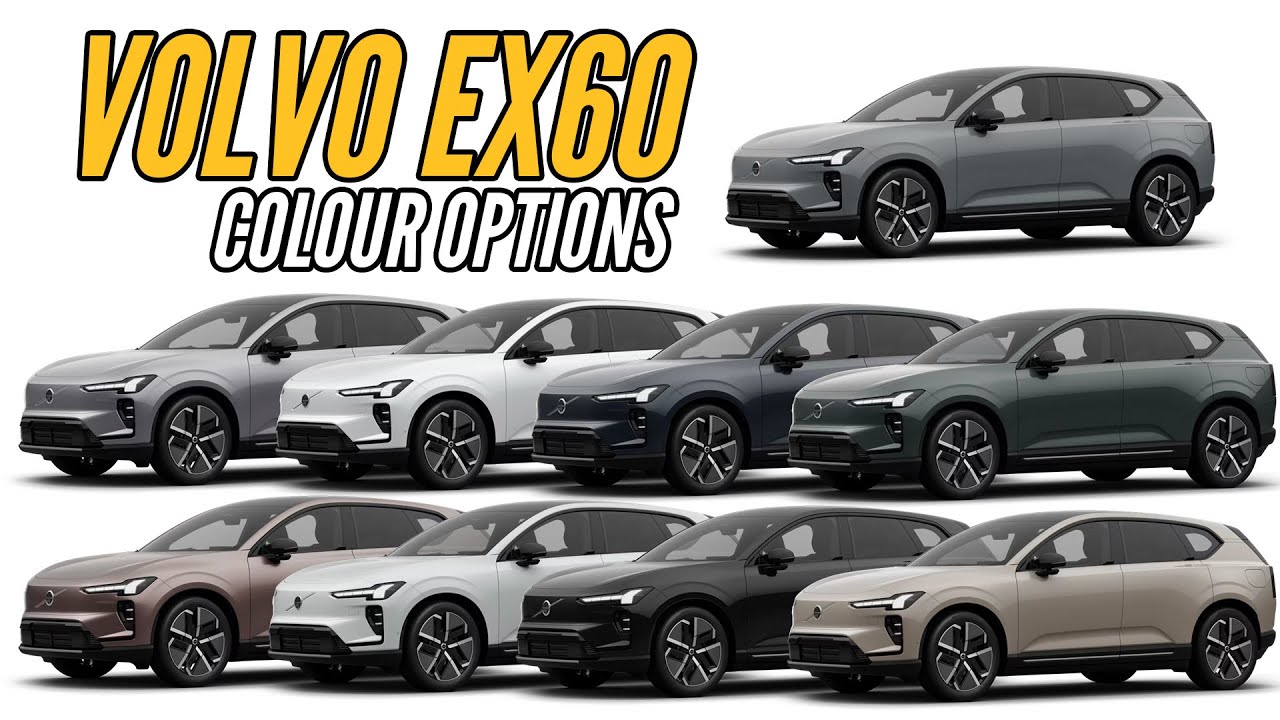 Представлены все 9 цветов Volvo EX60 &mdash; фотографии | AUTOBICS