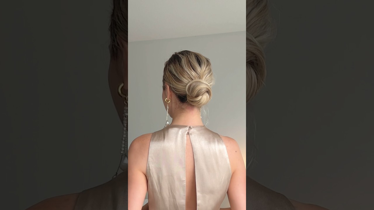 HOW TO CREATE A SIMPLE LOW BUN ❤️ #easyhairstyles #lowbun #hairtutorial