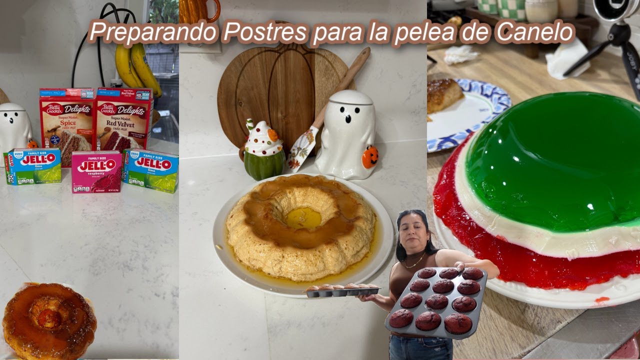 Preparando unos postres para la pelea de Canelo