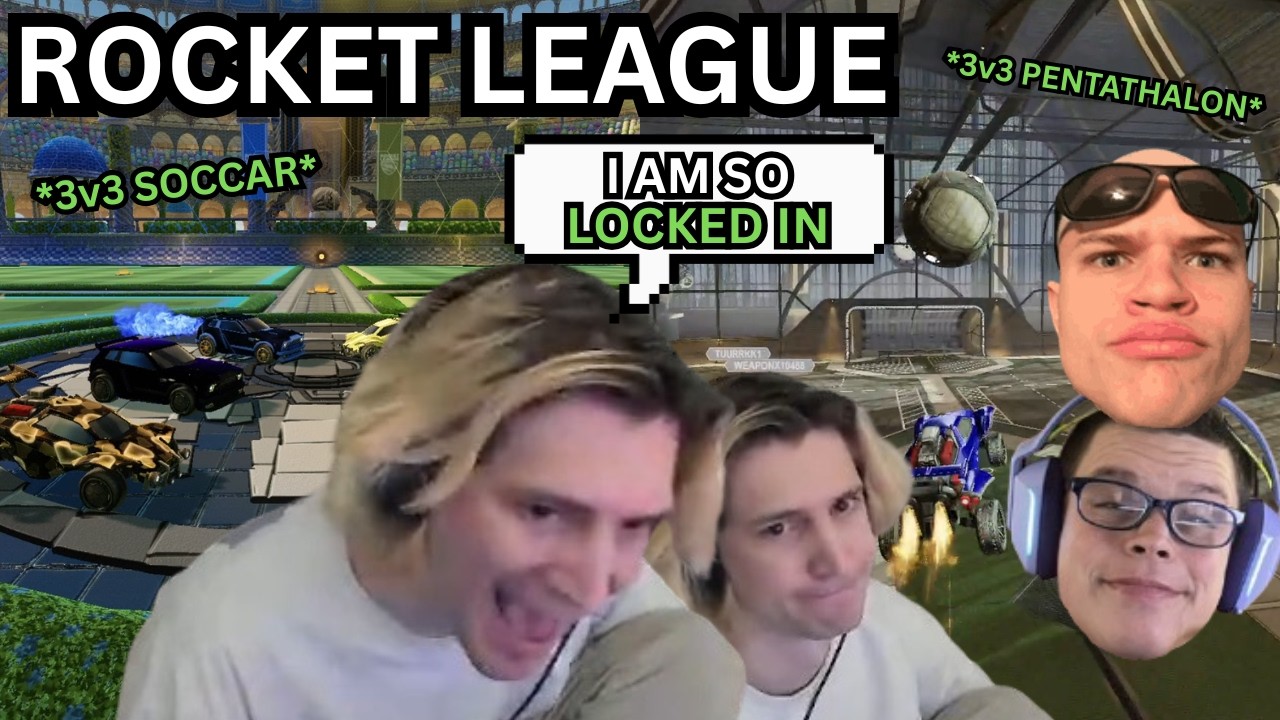 xQc DOMINATES Rocket League Tournaments with Jynxzi and Sketch