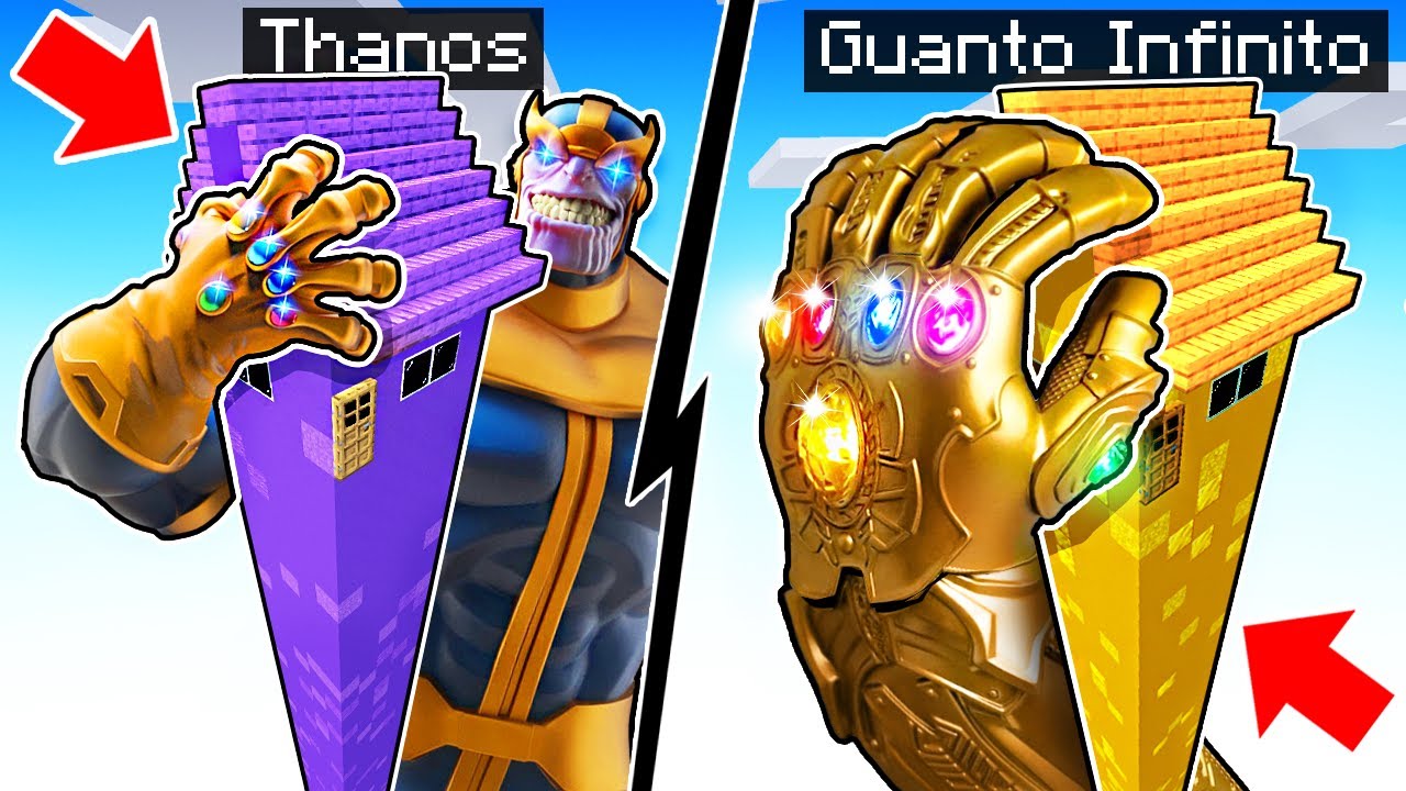 CASA LUCKY BLOCK ALTA di THANOS dell'INFINITO con LOKKINO su MINECRAFT ITA!!