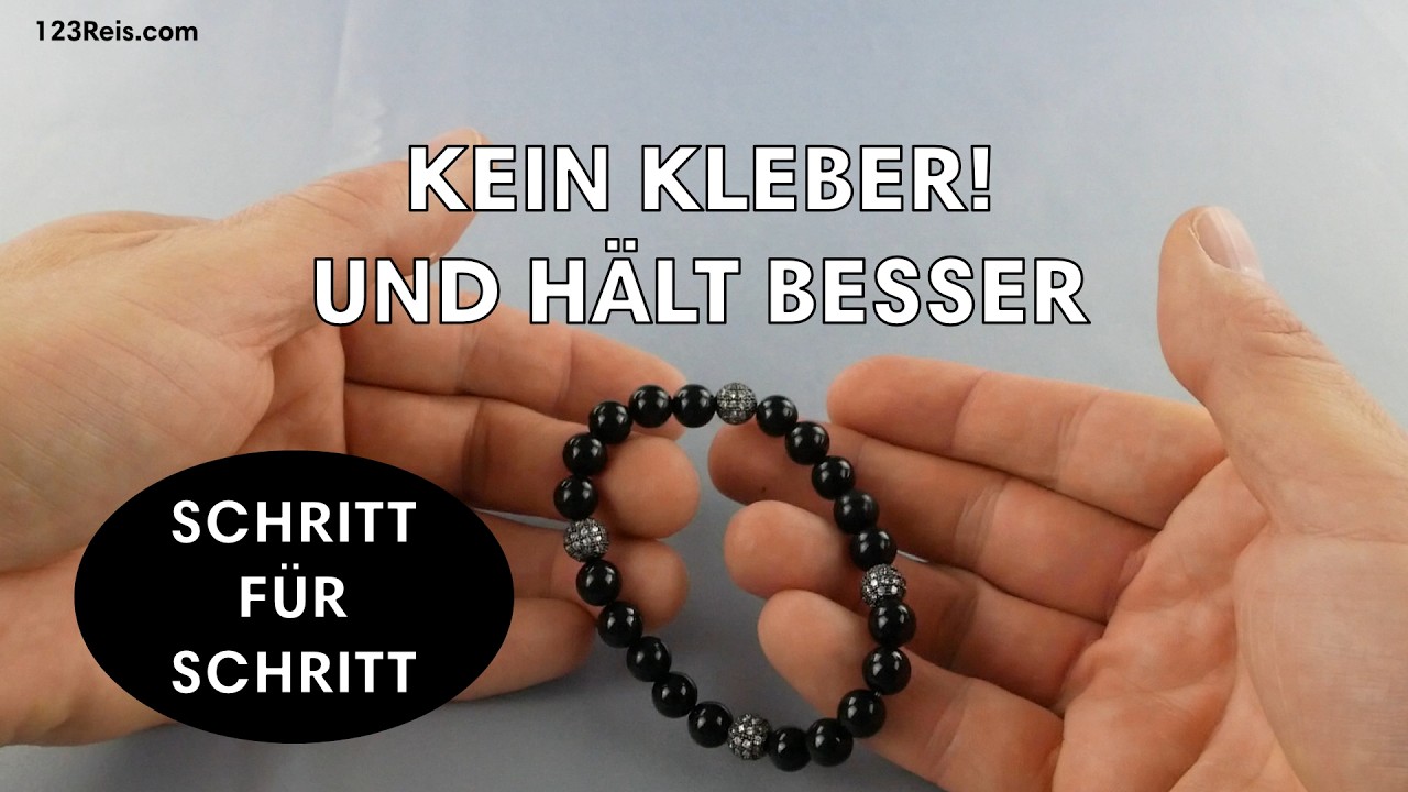 Einfacher und sicherer Knoten für elastisches Armband – Schritt für Schritt erklärt