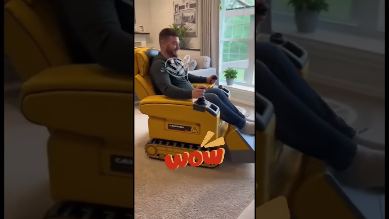 A Dozer That Turns Into a Chair! 🪑🚜 #excavatorfun