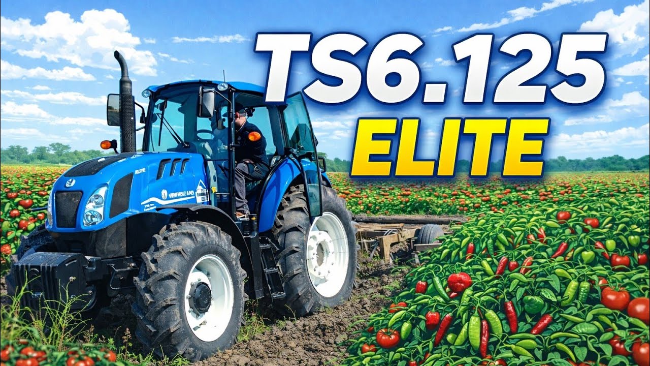 New Holland TS6.125 Elite en acci&oacute;n Labranza para tomates y chiles demostrando potencia y eficiencia