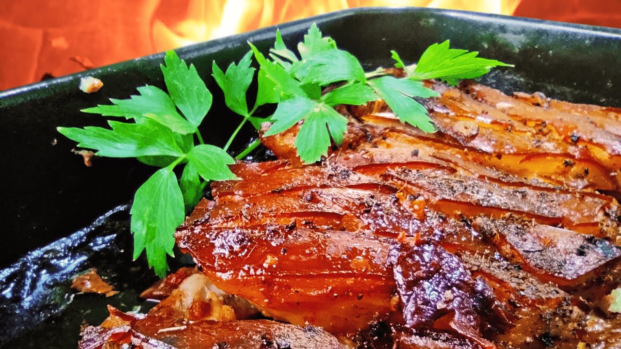 Friptură din Fleică de Porc la Cuptor cu Sos de Muștar @ReteteDeCasaUnice