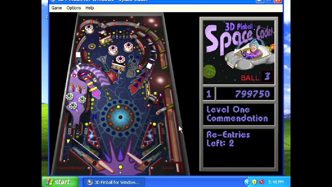 Windows XP 3D Pinball Episode 3