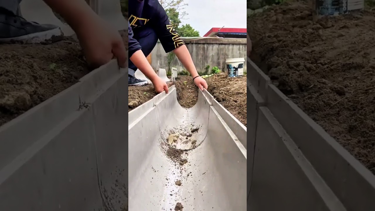 Muy adecuado para un sistema de drenaje eficiente de patios y piscinas. #tool #construction