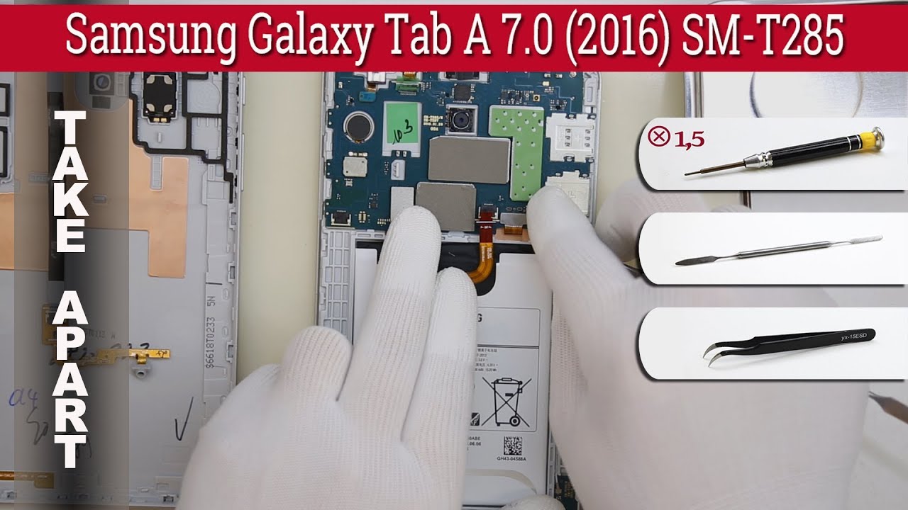 Как разобрать 📱 Samsung Galaxy Tab A 7.0 2016 SM-T285