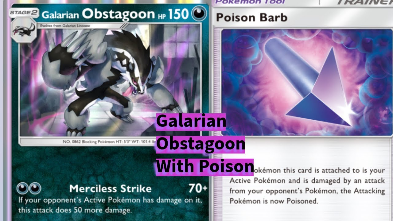 Pokémon: Pokémon TCG Pocket: Obstagoon With A Poison Status Condition ￼