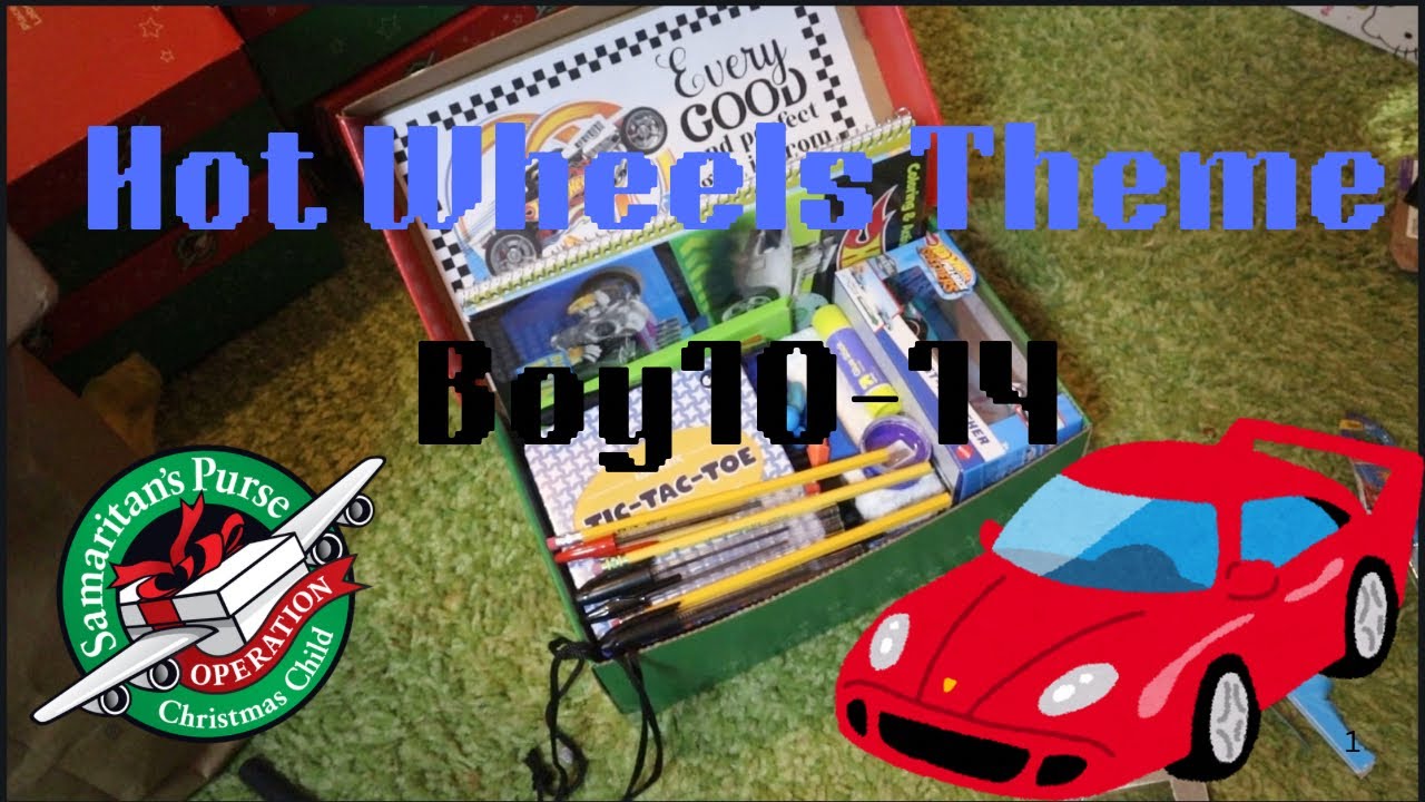 Operation Christmas Child Pack With Me/ Boy 10-14/ Hot Wheels Theme