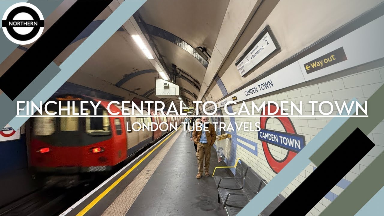 Finchley Central to Camden Town - Northern Line - London Underground Journey