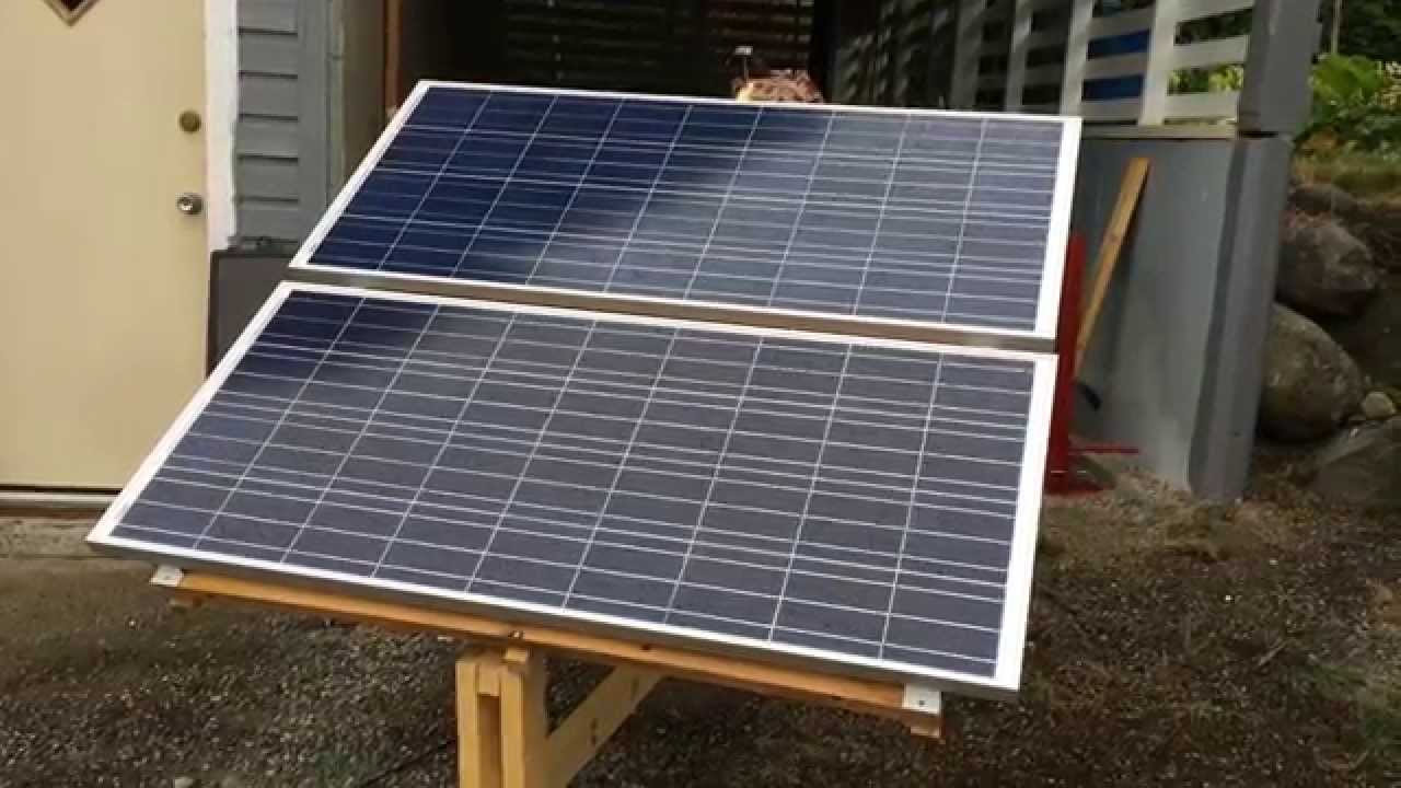 DIY Solar Tracker Stand Budget Single Axis Linear Door Hinges