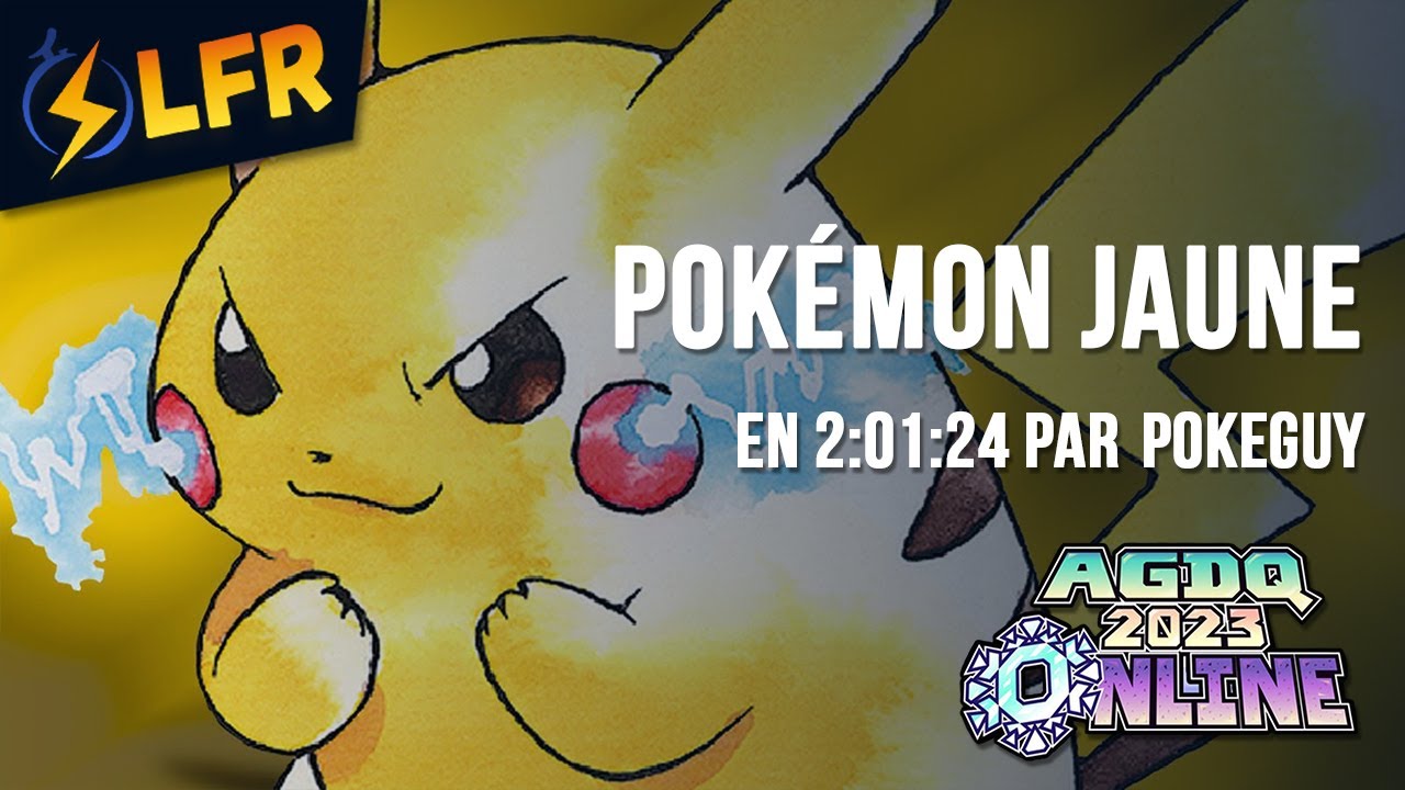 Pokémon Yellow en 2:01:24 (Any% Glitchless) [AGDQ2023]