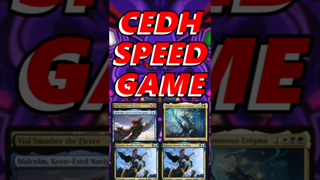 Нет руки, просто ритм??? Игровой процесс Speed ​​Cedh - Киннан против Таяма против Малкольма/Виал...